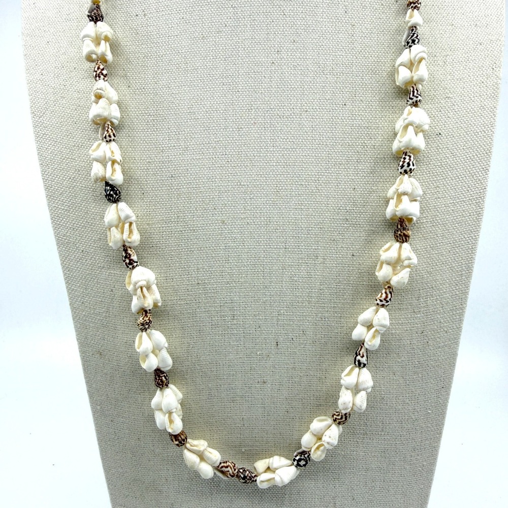Authentic Sea Shell Beaded Necklace - Boho Beach Surfer Style Statement